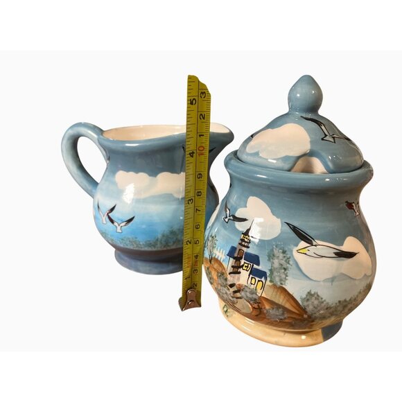 Youngs Nautical Seaside Themed Ceramic Creamer and Sugar Set - Picture 7 of 9